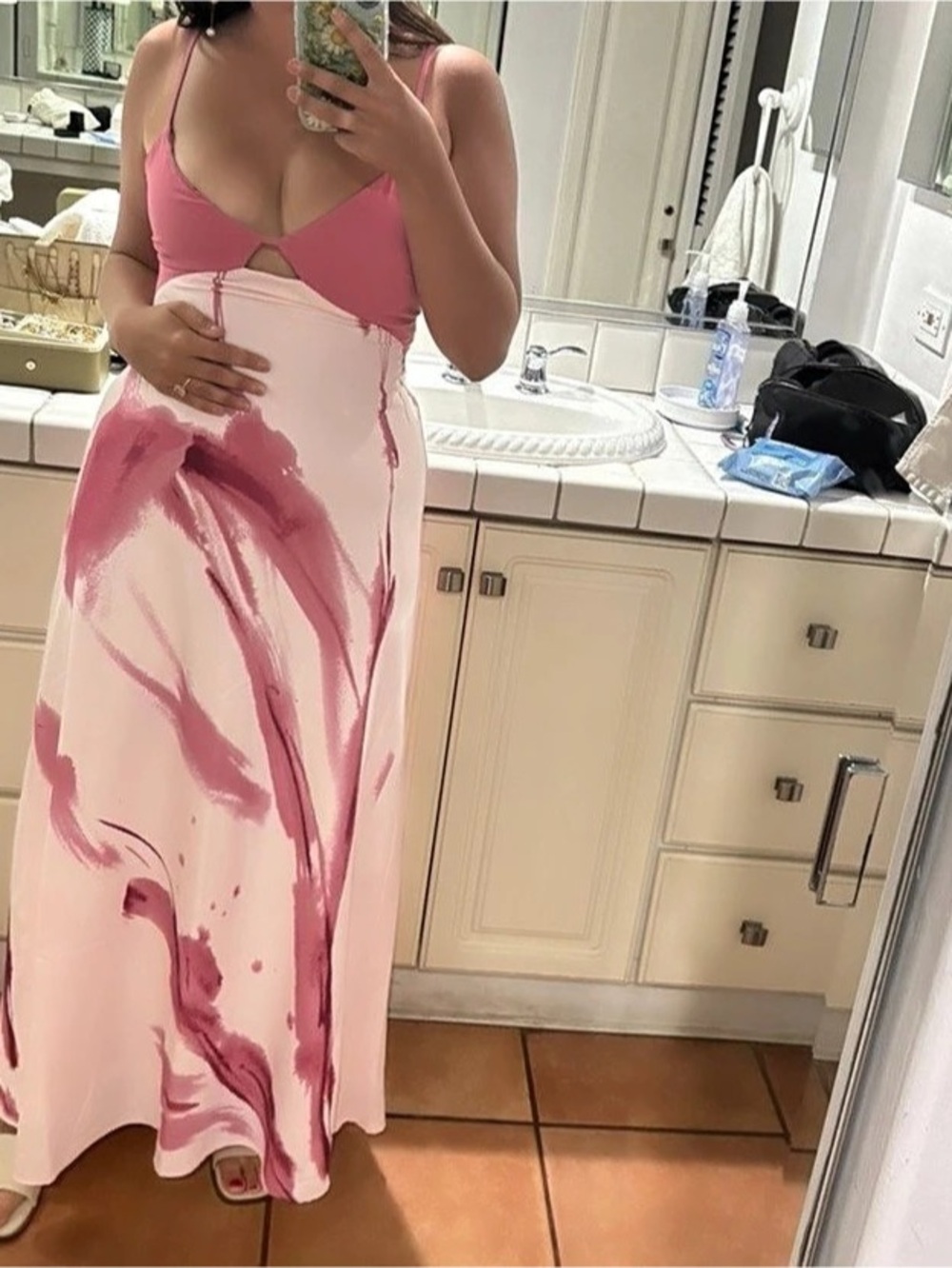 Pink Abercrombie Maxi Dress, Petite
